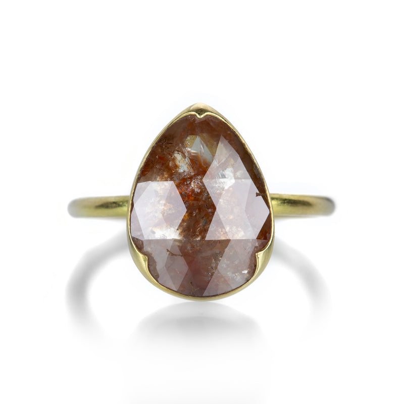 Gabriella Kiss Pear Shaped Orange Lacy Diamond Ring | Quadrum Gallery