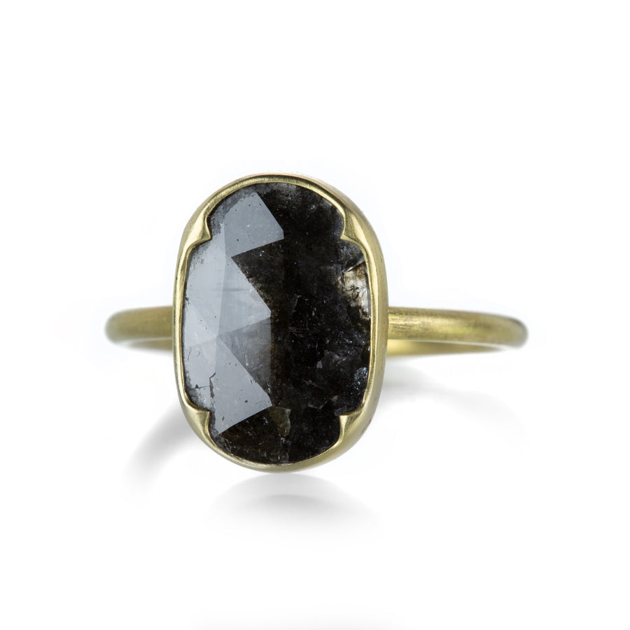 Gabriella Kiss Oval Lacy Black Diamond Ring | Quadrum Gallery