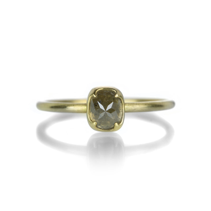Gabriella Kiss Rectangular Green Diamond Ring | Quadrum Gallery