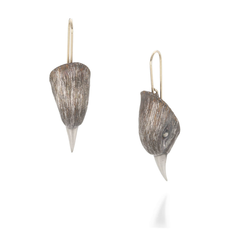 Gabriella Kiss Silver Bird Head Earrings | Quadrum Gallery