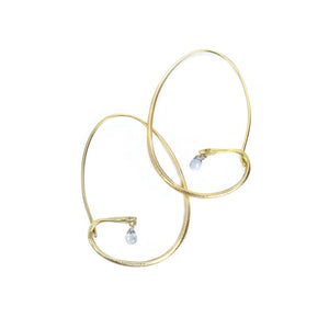 Gabriella Kiss 18k Small Snake Hoops with Blue Sapphires | Quadrum Gallery