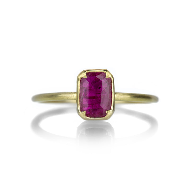 Gabriella Kiss 18k Emerald Cut Ruby Ring | Quadrum Gallery
