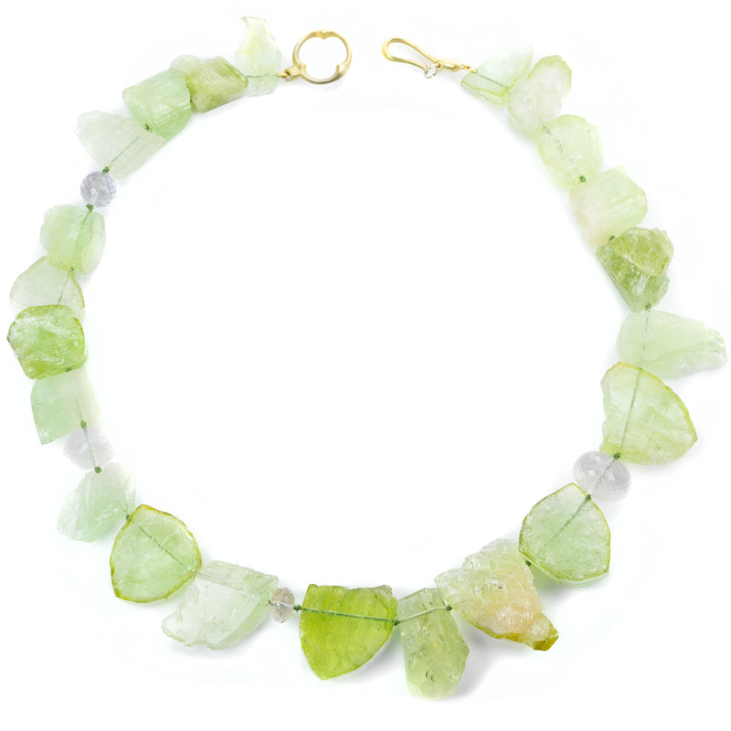 Gabriella Kiss Green Beryl and Rose Quartz Necklace | Quadrum Gallery