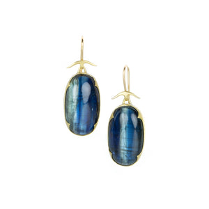 Gabriella Kiss Deep Blue Kyanite Earrings | Quadrum Gallery