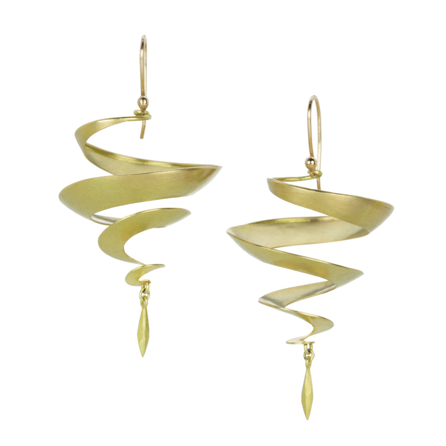 Gabriella Kiss Large Round Guggenheim Earrings with Needle Drops | Quadrum Gallery
