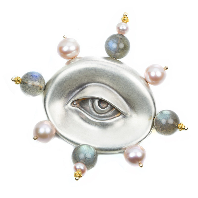 Gabriella Kiss Silver Eye Brooch | Quadrum Gallery