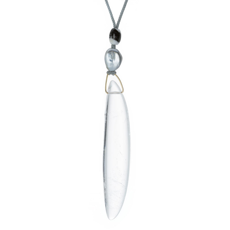 Gabriella Kiss Rock Crystal Bean Necklace | Quadrum Gallery