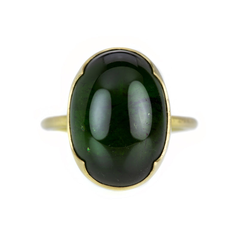 Gabriella Kiss 18k Oval Green Tourmaline Ring | Quadrum Gallery