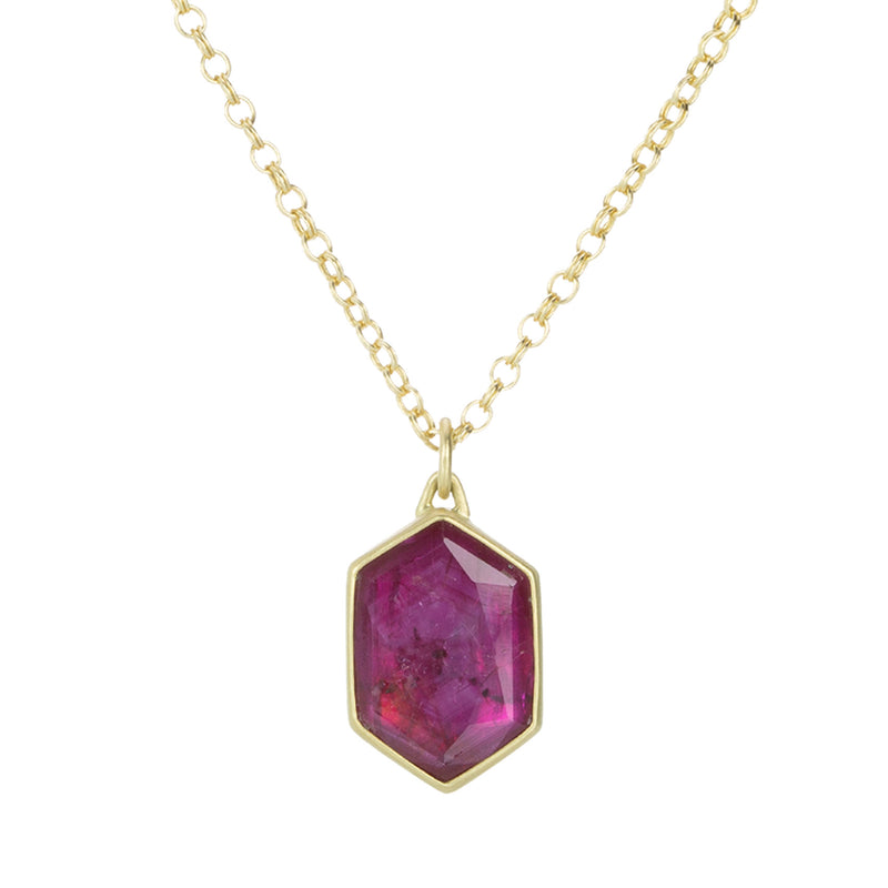 Gabriella Kiss Hexagonal Ruby Pendant Necklace | Quadrum Gallery