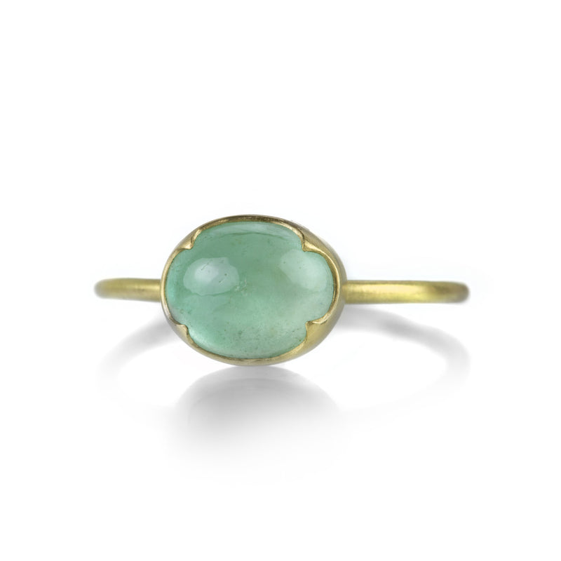 Gabriella Kiss Horizontal Pale Emerald Ring | Quadrum Gallery