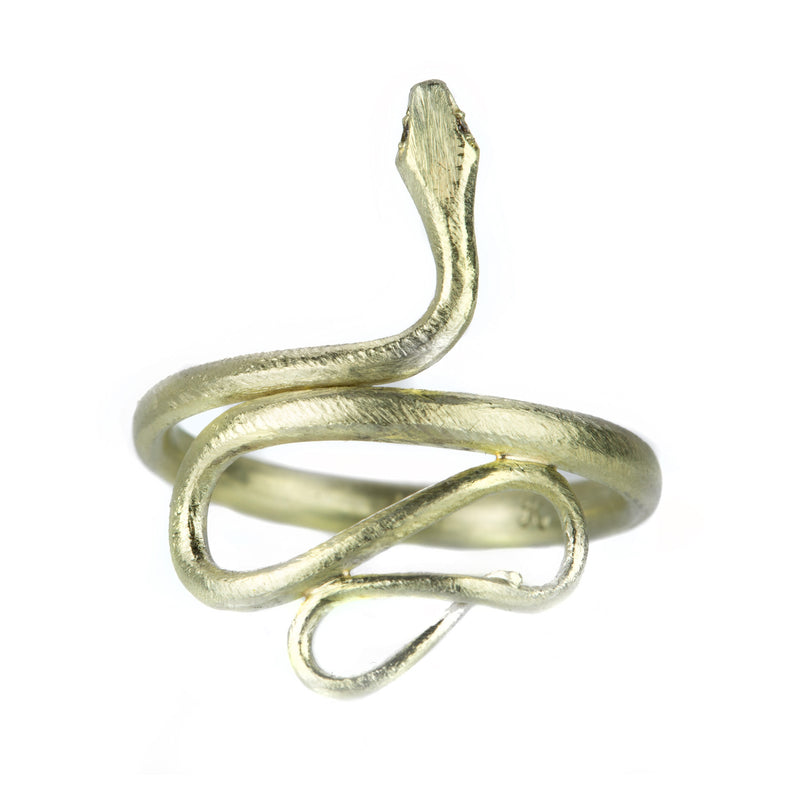 Gabriella Kiss Large Snake Ring in 14K Green Gold | Quadrum Gallery