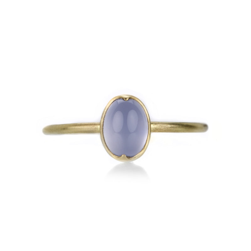 Gabriella Kiss Small Oval Blue Chalcedony Ring | Quadrum Gallery