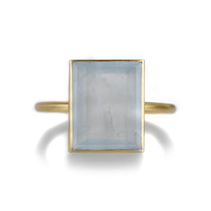 Gabriella Kiss Bezel Set Rectangular Aquamarine Ring | Quadrum Gallery