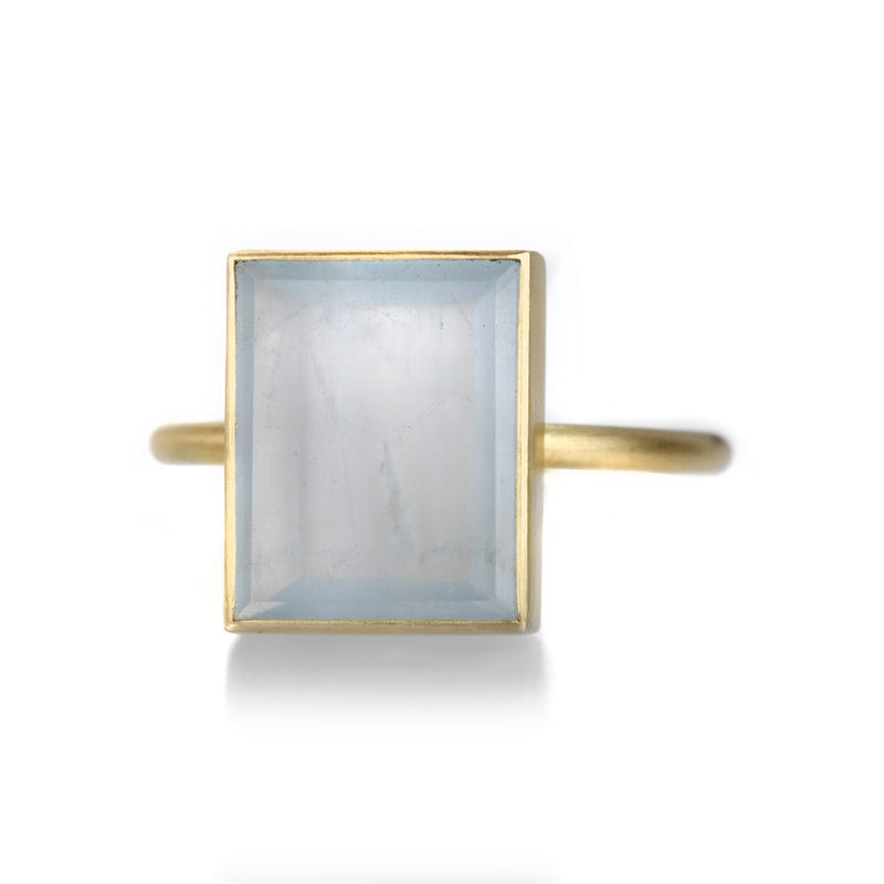 Gabriella Kiss Bezel Set Rectangular Aquamarine Ring | Quadrum Gallery