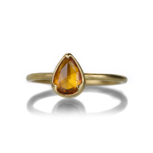 Gabriella Kiss Pear Shaped Orange Sapphire Ring | Quadrum Gallery
