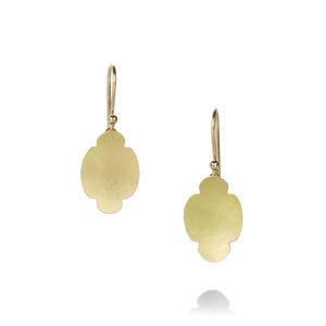 Gabriella Kiss 18k Small Oval Scallop Earrings | Quadrum Gallery