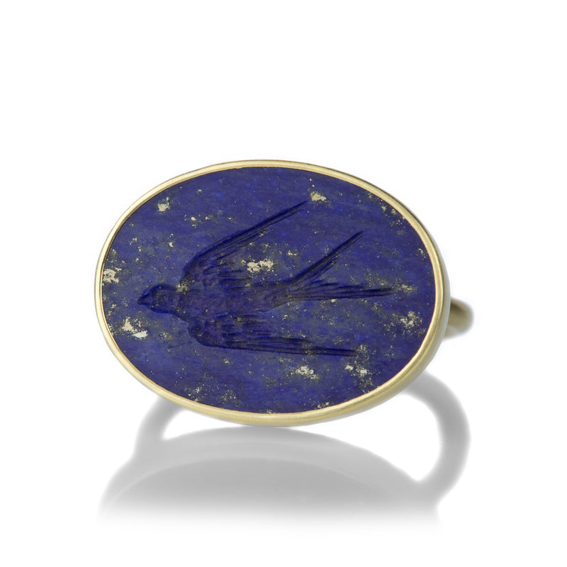 Gabriella Kiss Swallow Intaglio Lapis Ring | Quadrum Gallery