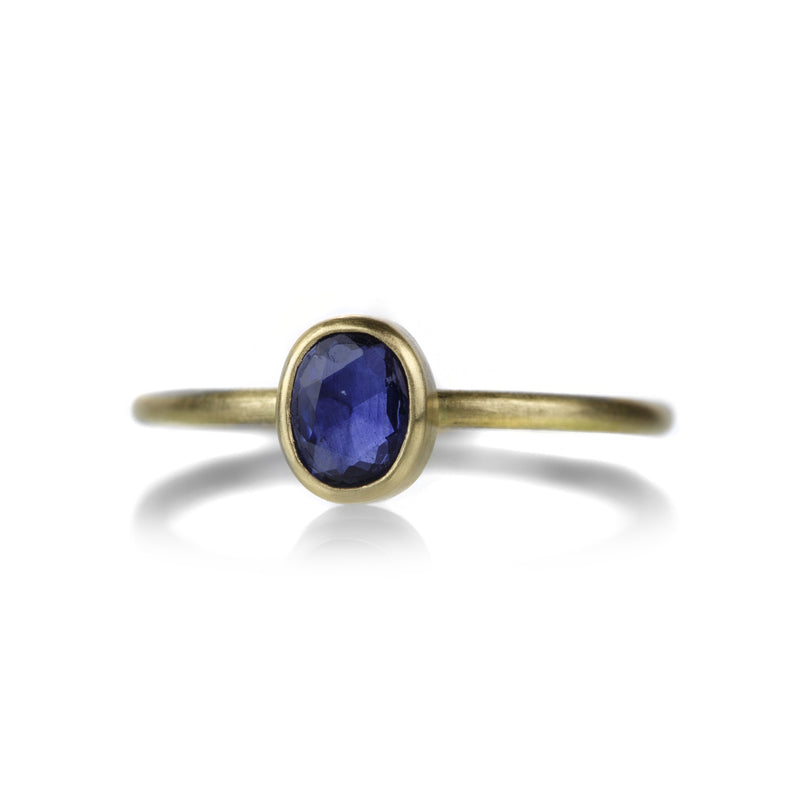 Gabriella Kiss 18k Yellow Gold Oval Blue Sapphire Ring | Quadrum Gallery