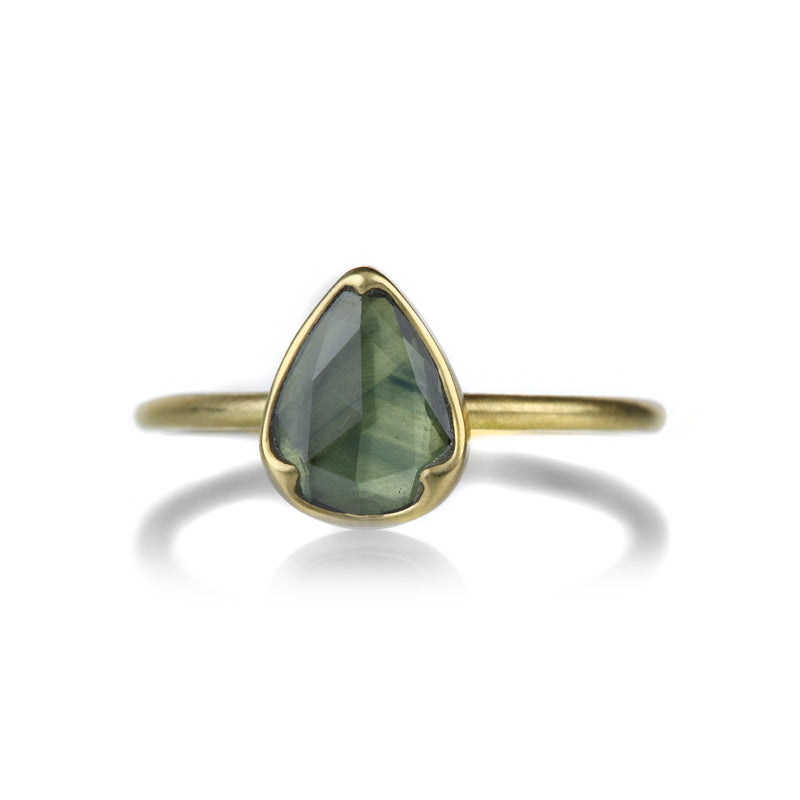 Gabriella Kiss Pear Green Sapphire Ring | Quadrum Gallery