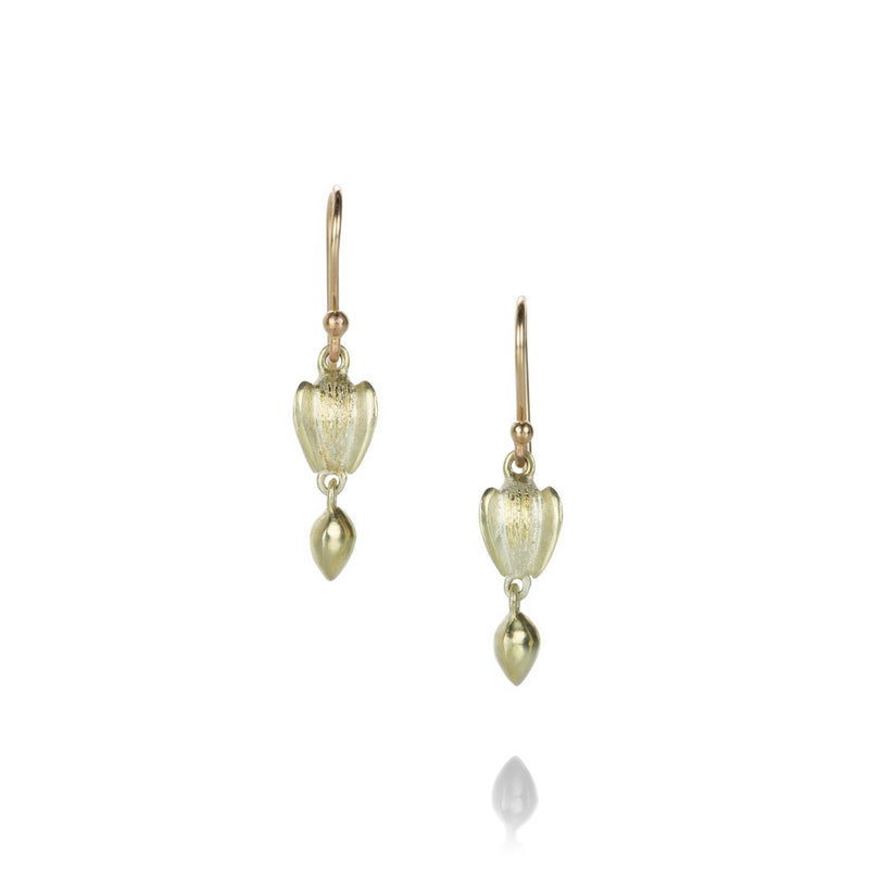 Gabriella Kiss 14k Green Gold Buckwheat Earrings | Quadrum Gallery