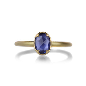 Gabriella Kiss Oval Rose Cut Blue Sapphire Ring | Quadrum Gallery
