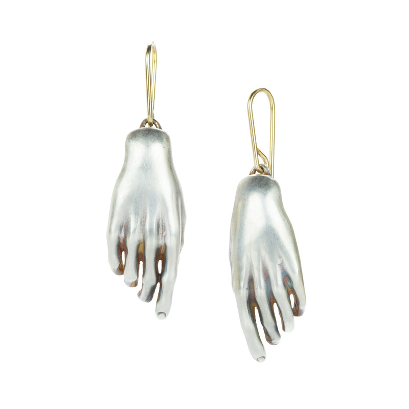 Gabriella Kiss Silver Hand Drop Earrings  | Quadrum Gallery