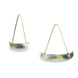 Gabriella Kiss Sterling Silver Canoe Earrings | Quadrum Gallery