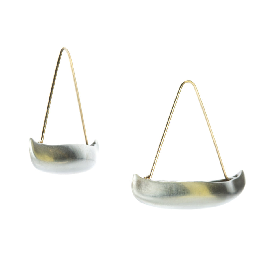 Gabriella Kiss Sterling Silver Canoe Earrings | Quadrum Gallery