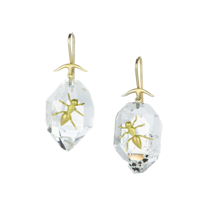 Gabriella Kiss 18k Herkimer Drop Earrings with Ants  | Quadrum Gallery