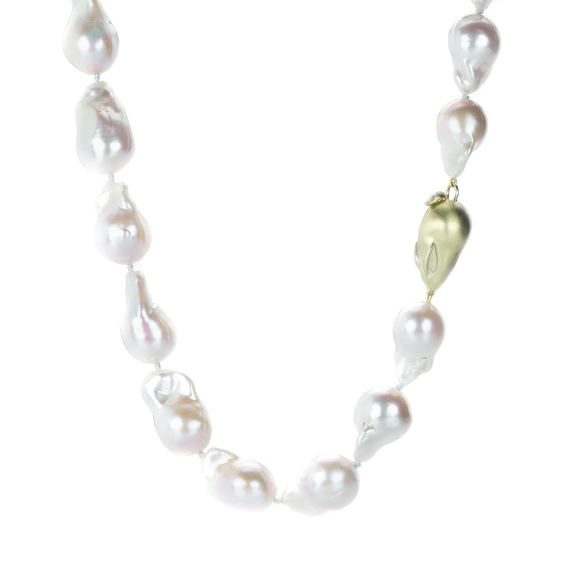 Gabriella Kiss White Freshwater Pearl Necklace with Bunny Clasp | Quadrum Gallery