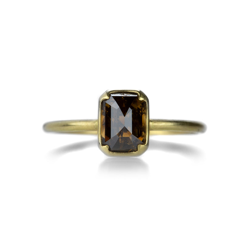 Gabriella Kiss Emerald Cut Brown Diamond Ring | Quadrum Gallery