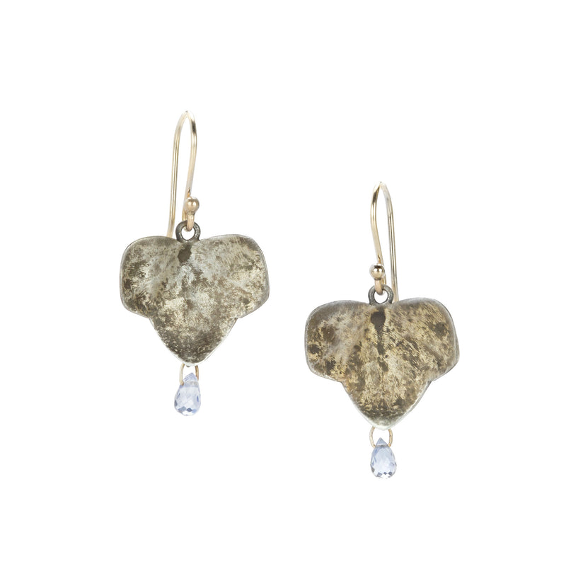 Gabriella Kiss Small Ivy Leaf Earrings with Sapphire Drops | Quadrum Gallery