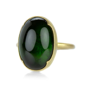 Gabriella Kiss 18k Large Oval Green Tourmaline Ring | Quadrum Gallery