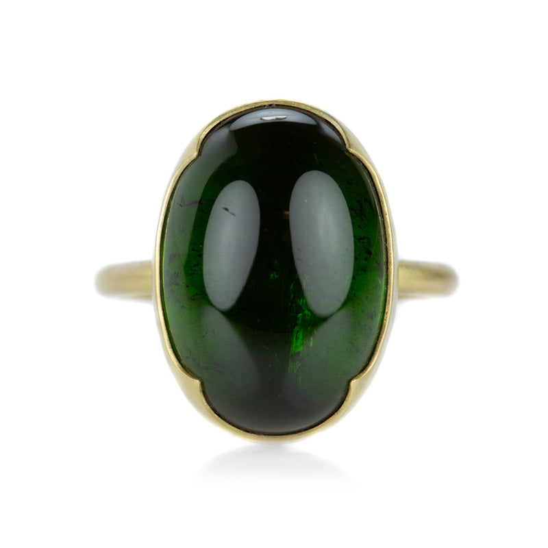 Gabriella Kiss 18k Large Oval Green Tourmaline Ring | Quadrum Gallery