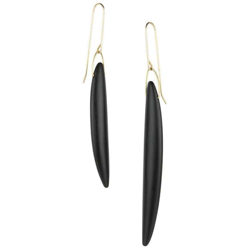 Gabriella Kiss Black Jade Bean Earrings | Quadrum Gallery