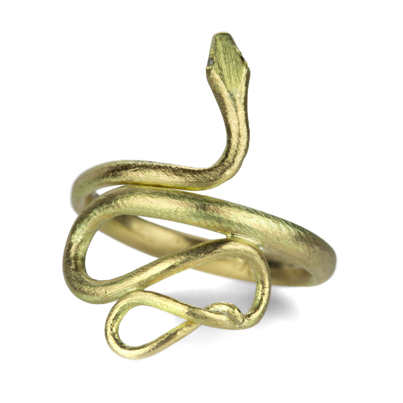 Gabriella Kiss Large 18k Yellow Gold Snake Ring | Quadrum Gallery