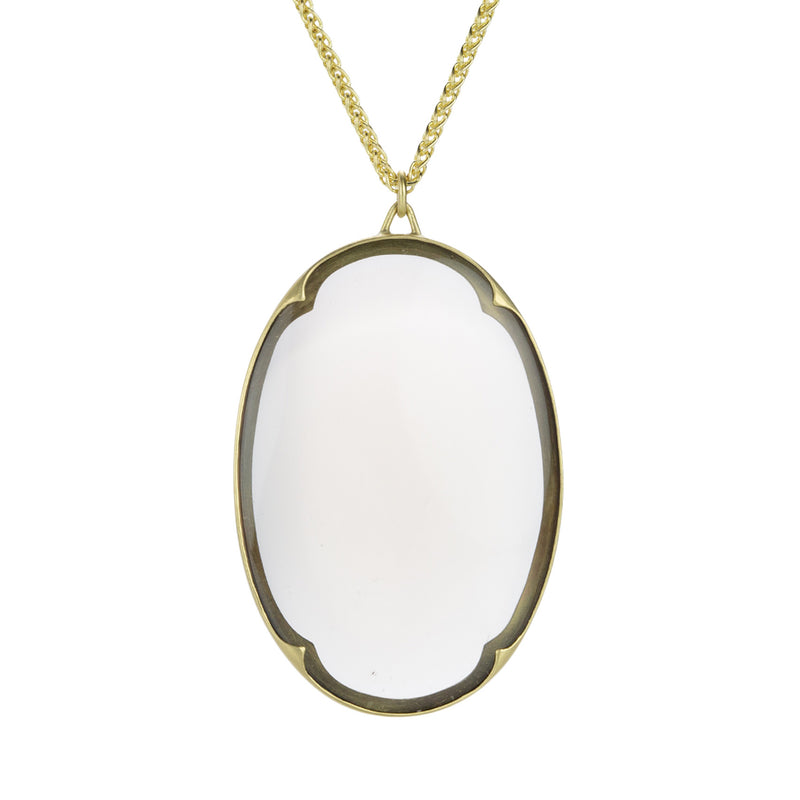 Gabriella Kiss Large Smoky Quartz Lens Pendant Necklace | Quadrum Gallery