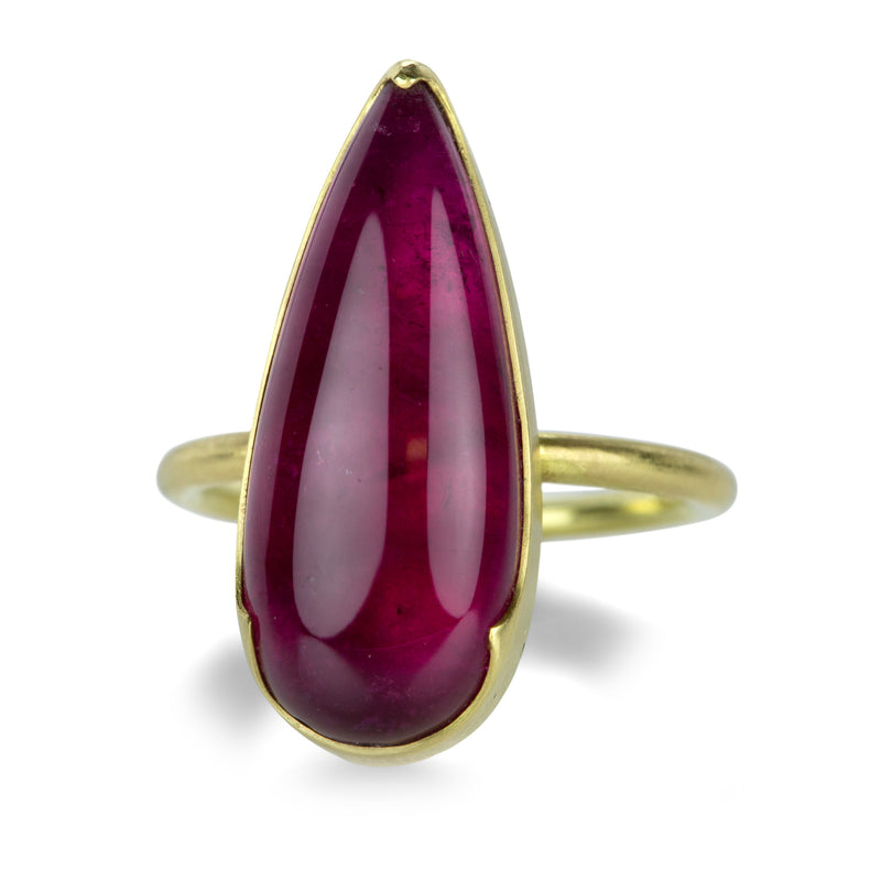 Gabriella Kiss Pear Shaped Rubellite Tourmaline Ring | Quadrum Gallery