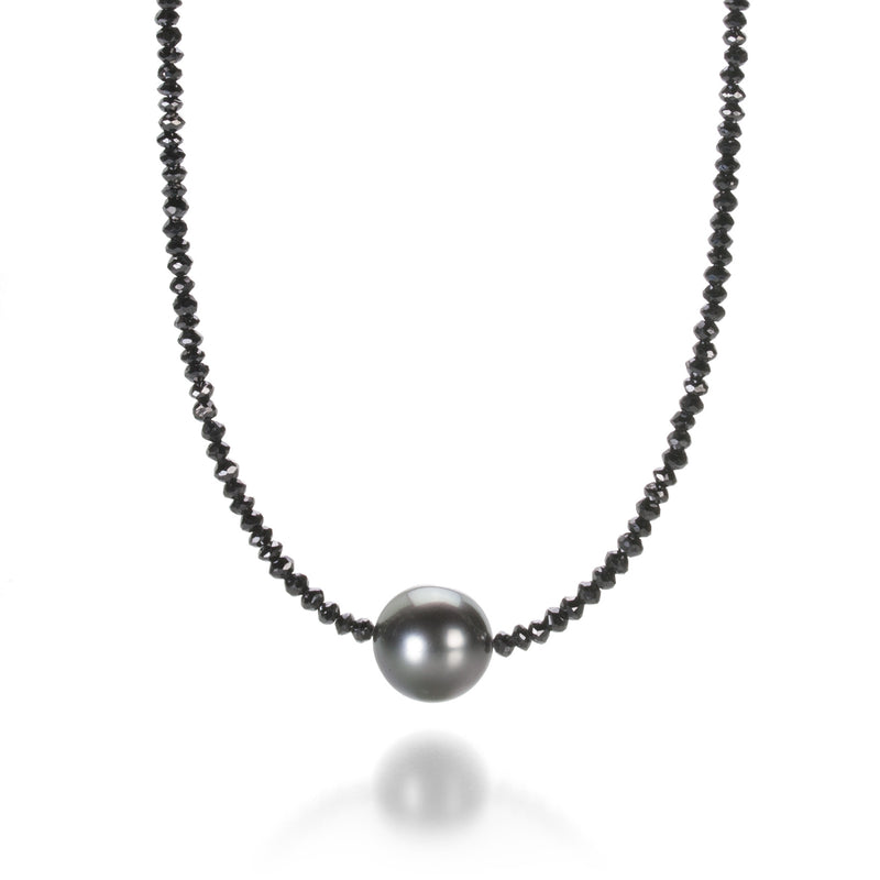 Gellner Black Diamond and Tahitian Pearl Necklace | Quadrum Gallery