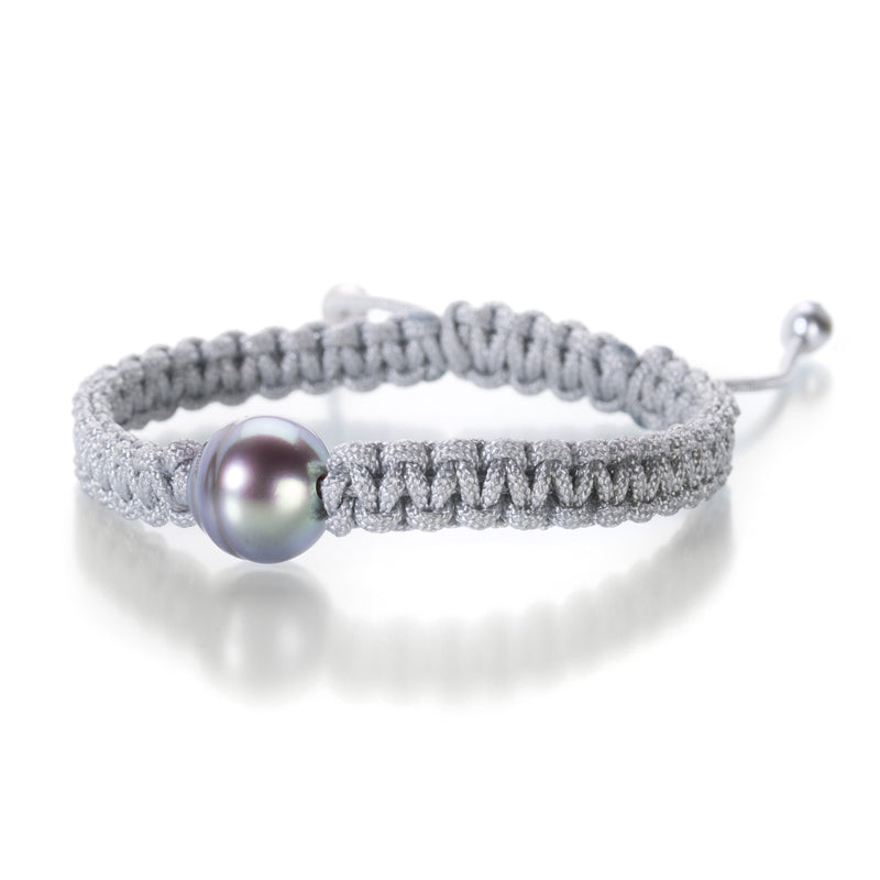 Gellner Single Tahitian Pearl Gray Macrame Bracelet | Quadrum Gallery
