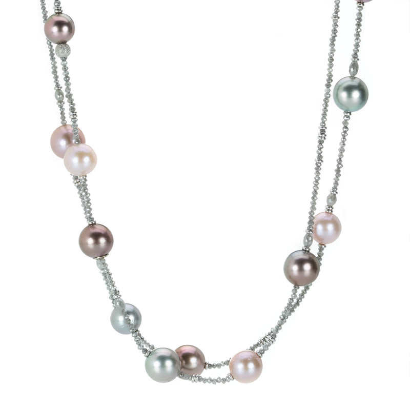 Gellner Gray Diamond and Tahitian Pearl Necklace | Quadrum Gallery