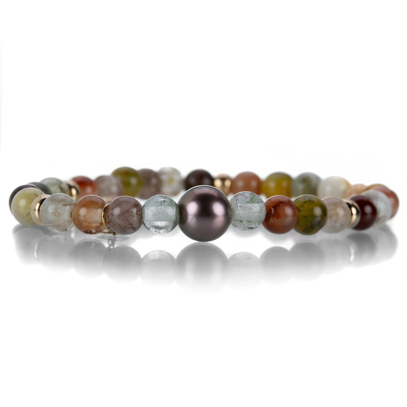 Gellner Multicolored Rutile Quartz and Pearl Bracelet | Quadrum Gallery