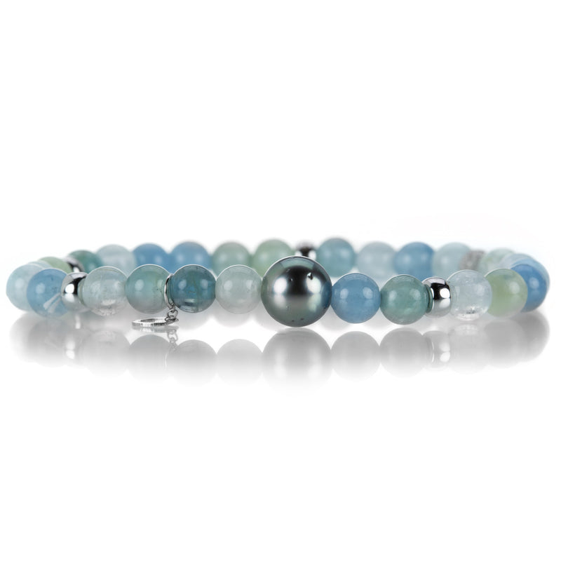 Gellner Aquamarine and Gray Tahitian Pearl Bracelet | Quadrum Gallery