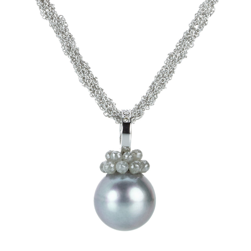 Gellner Gray Diamond and Tahitian Pearl Pendant Necklace | Quadrum Gallery