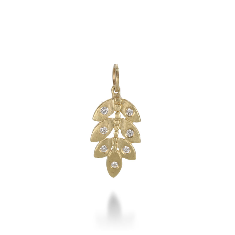 Julez Bryant Small Leaf  Pendant with Diamonds | Quadrum Gallery