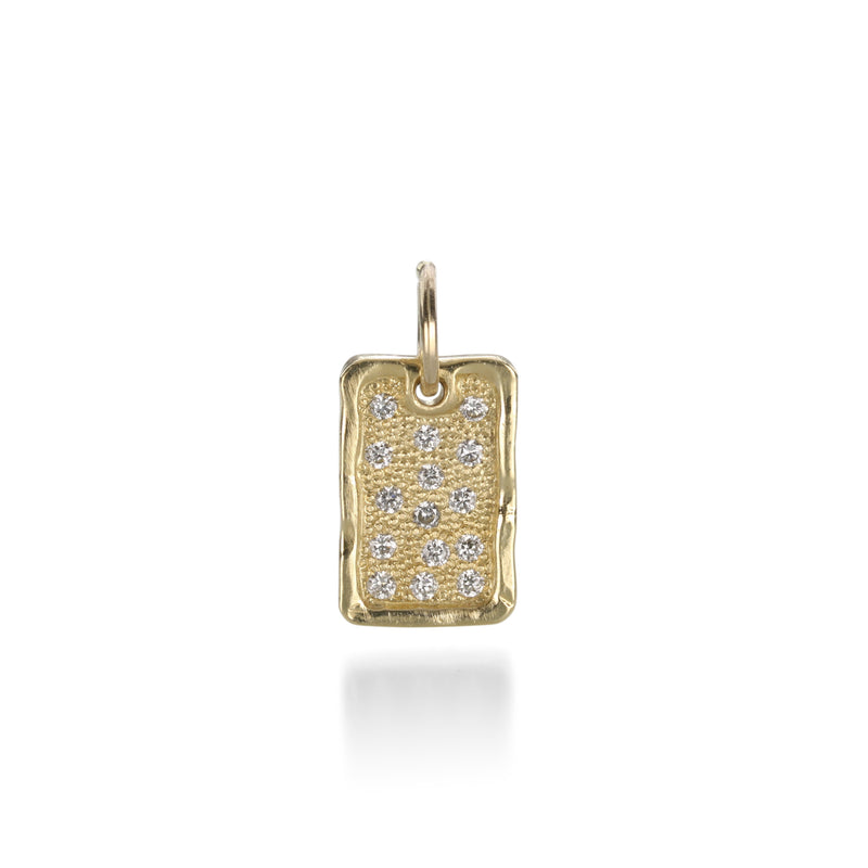 Julez Bryant Small Dog Tag with Scattered Diamonds | Quadrum Gallery