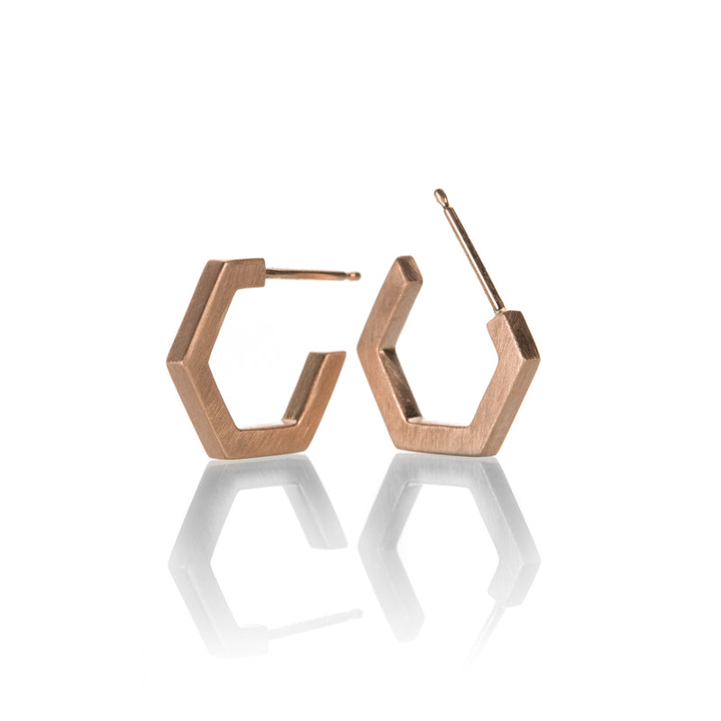 Julez Bryant Rose Gold Orpa Geometric Hoops | Quadrum Gallery
