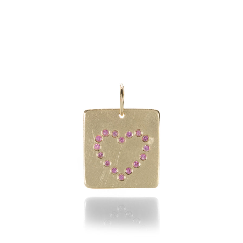 Julez Bryant Square Pink Sapphire Heart Pendant | Quadrum Gallery