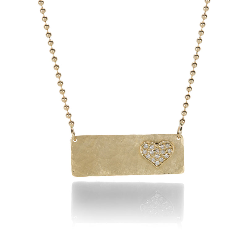 Julez Bryant Rectangular Diamond Heart Bar Necklace | Quadrum Gallery