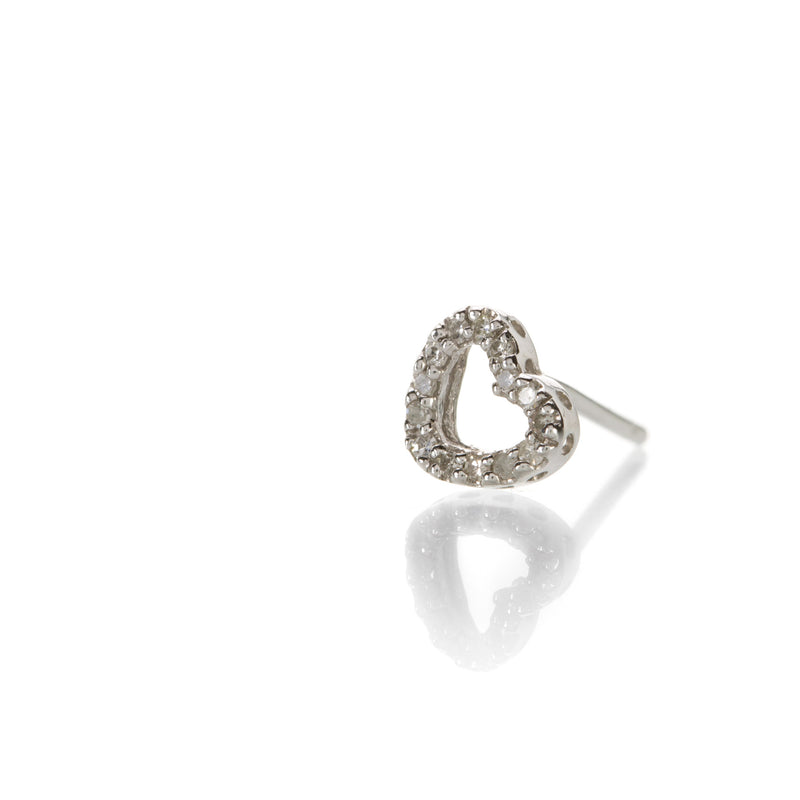 Julez Bryant Single Diamond Heart Stud  | Quadrum Gallery